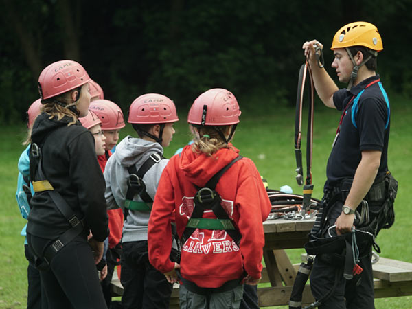activity instructor teaching children